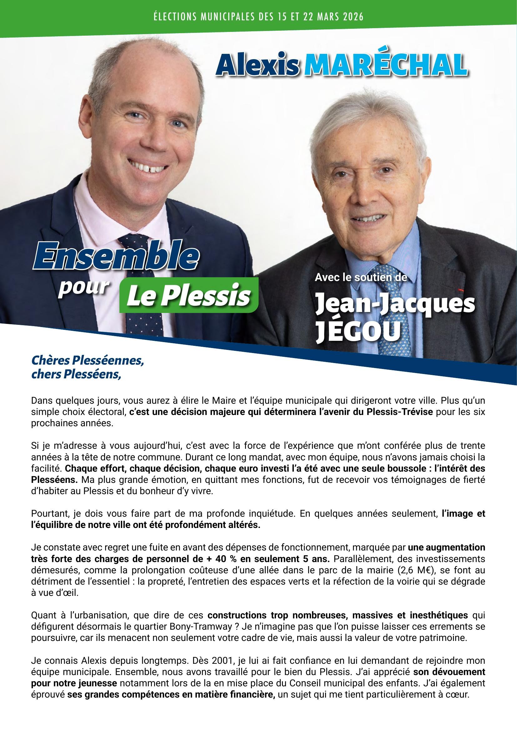 Tract de soutien de Jean-Jacques Jégou - page 1