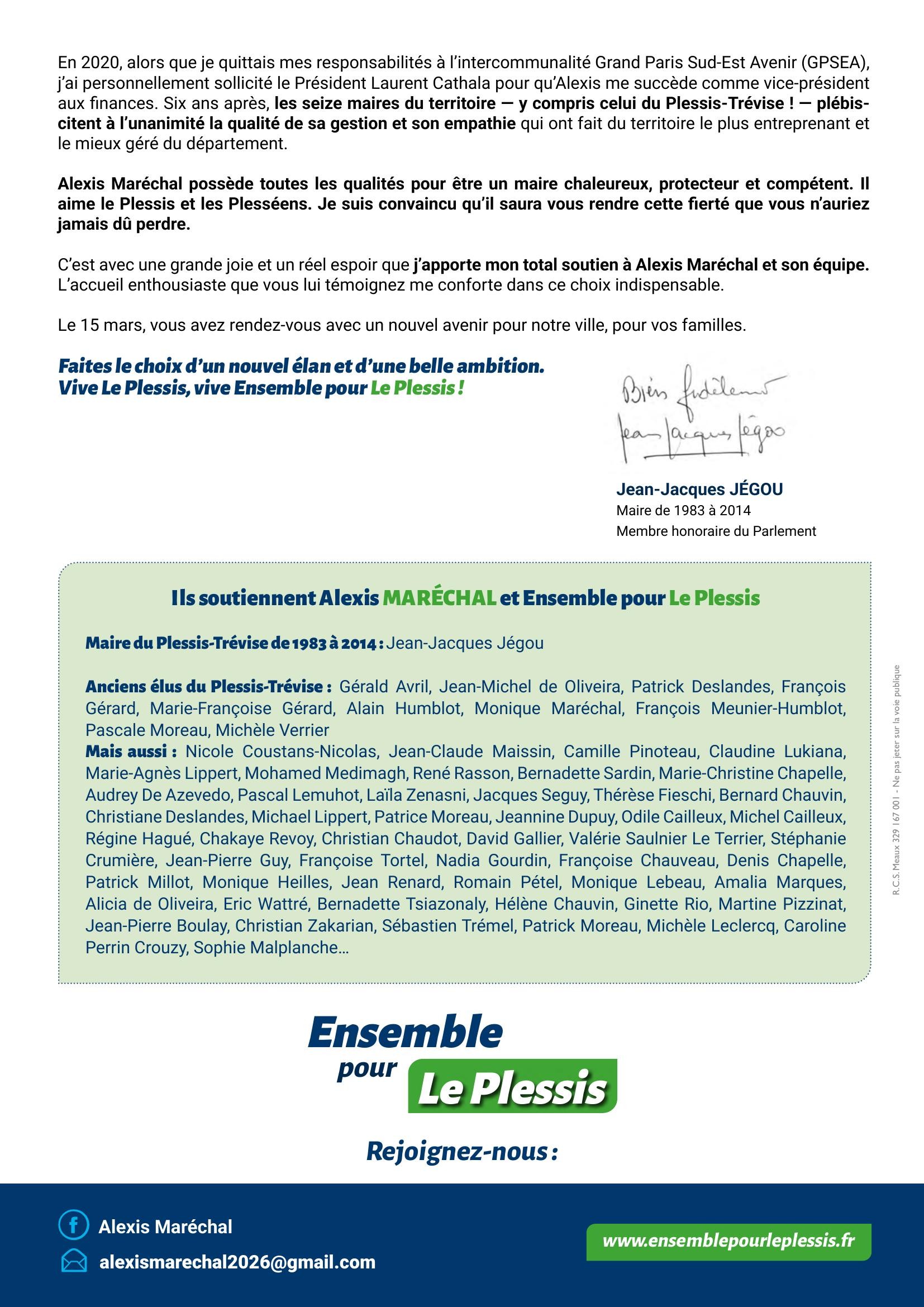 Tract de soutien de Jean-Jacques Jégou - page 2